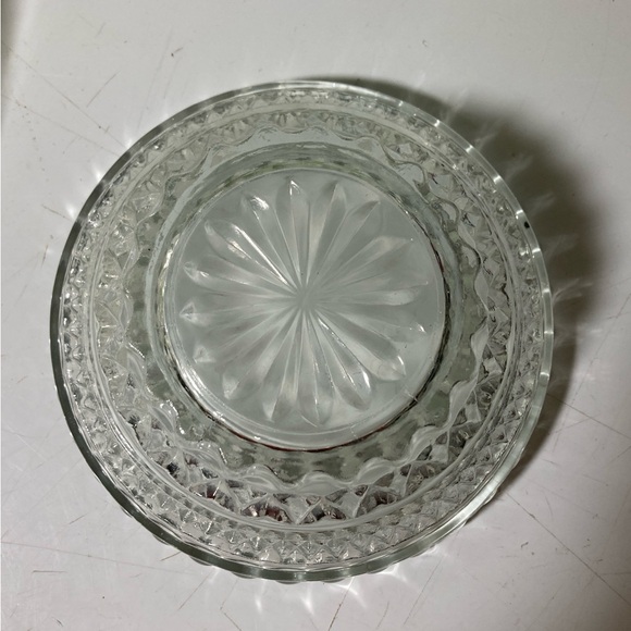 1960's Anchor Hocking USA Clear Pressed Glass "Star of David" Lidded Candy Jar - Picture 4 of 4